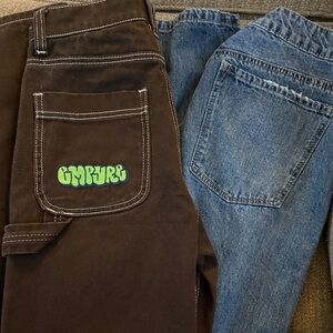 2 Pairs EMPYRE DENIM Brown Tori Size 2 AND Zia Size 4
